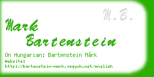 mark bartenstein business card